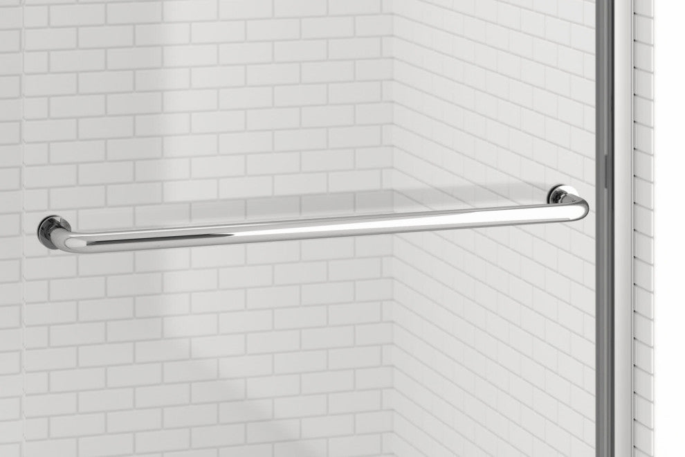 Basco RTLA05B6070CL Rotolo 70"H x 60"W Sliding Frameless Shower - Brushed