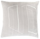 Surya Teori TO-013 18"x18" Pillow Kit, White/Silver Gray