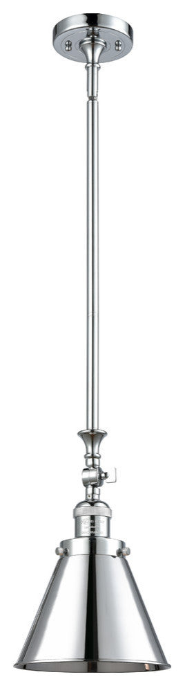 Appalachian 1-Light Mini Pendant, Polished Chrome, Polished Chrome