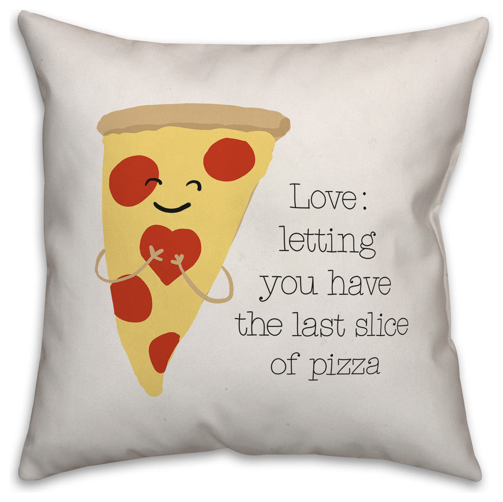 Last Slice of Pizza 20x20 Throw Pillow