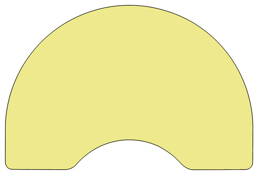 48''Wx72''L Kidney Yellow Thermal Laminate Activity Table