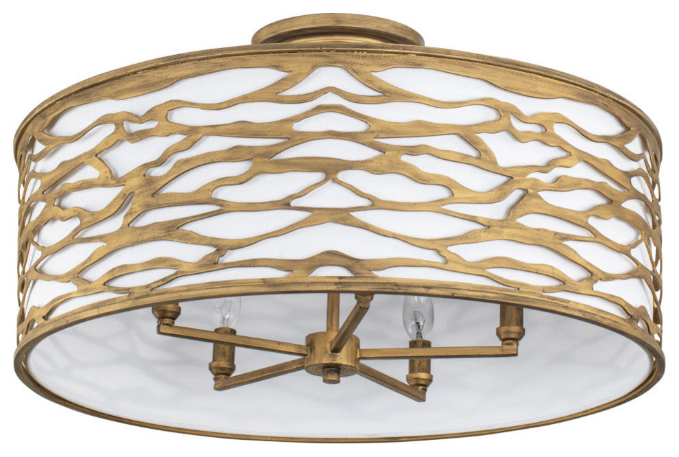 Kato 5-Lt Convertible Semi-Flush/Pendant - Havana Gold