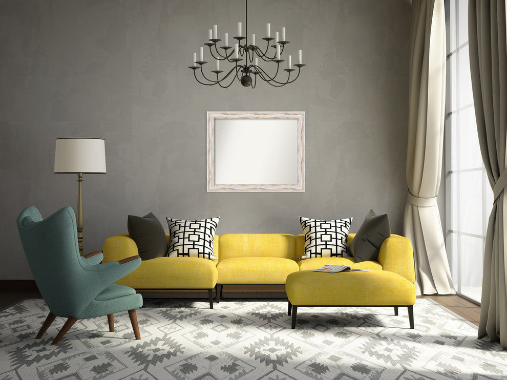 Wall Mirror Choose your Custom Size, Alexandria White Wash