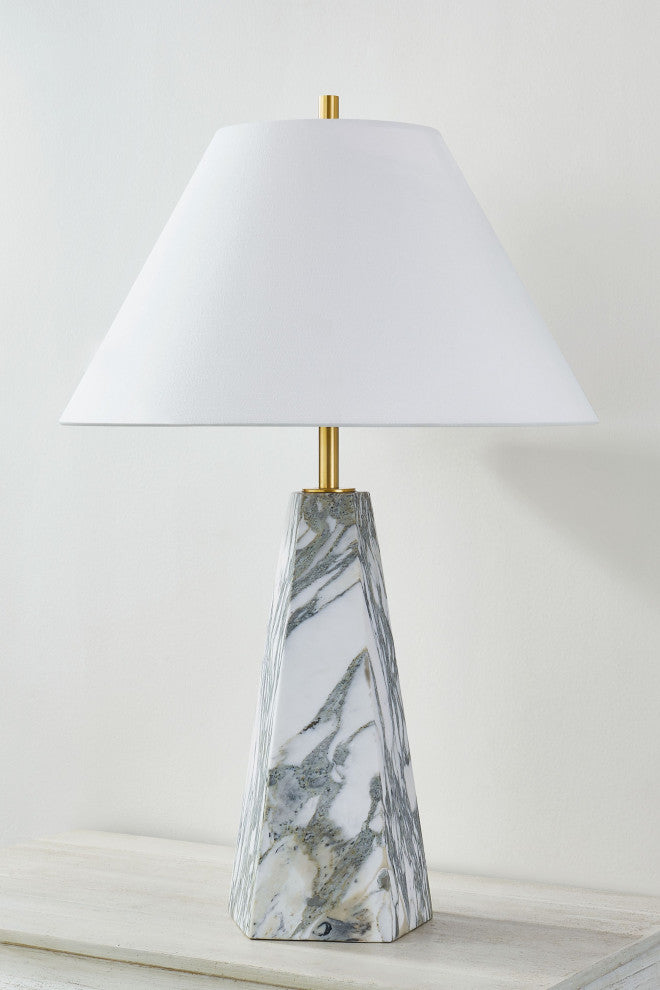 Benicia 30" High Aged Brass Table Lamp