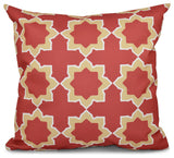 Bohemian 2, Geometric Print Pillow, Coral, 20"x20"