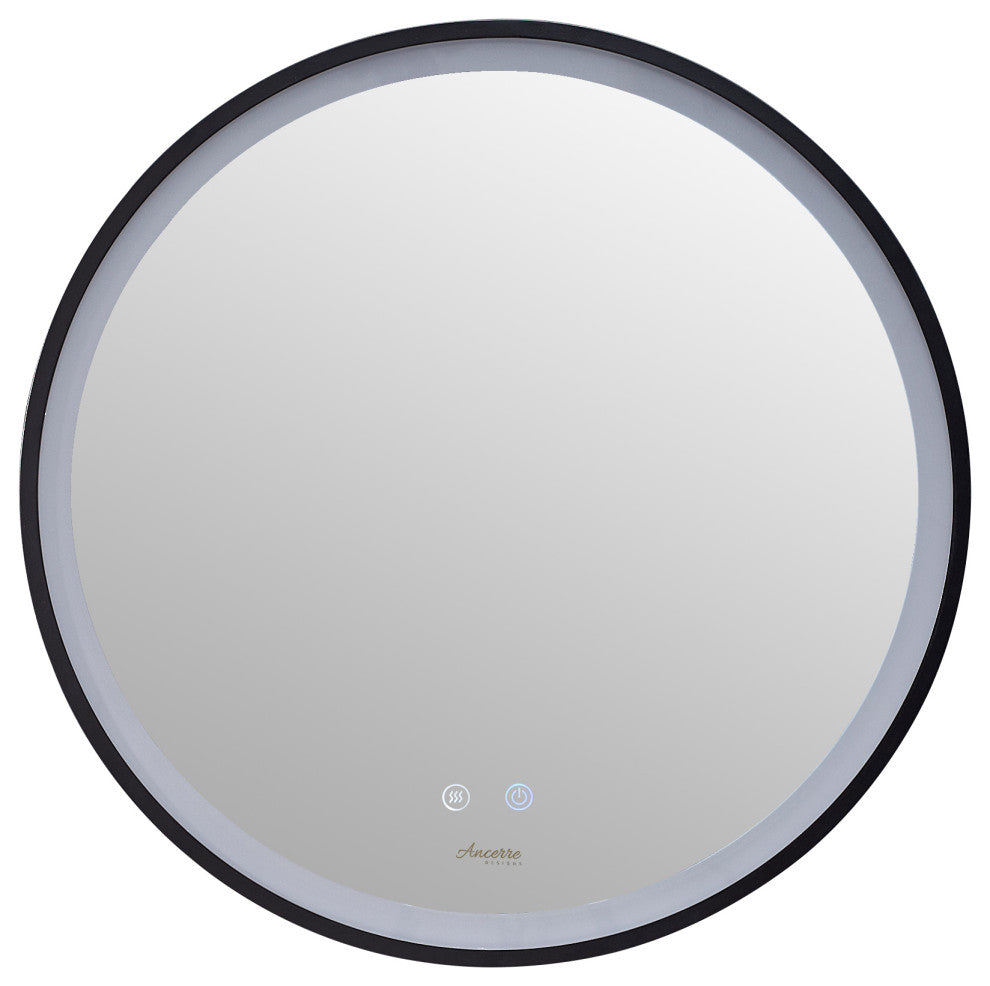 Cirque Round LED Mirror, 24", No Bluetooth