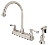 Kingston Brass Centerset Kitchen Faucet, Brushed Nickel