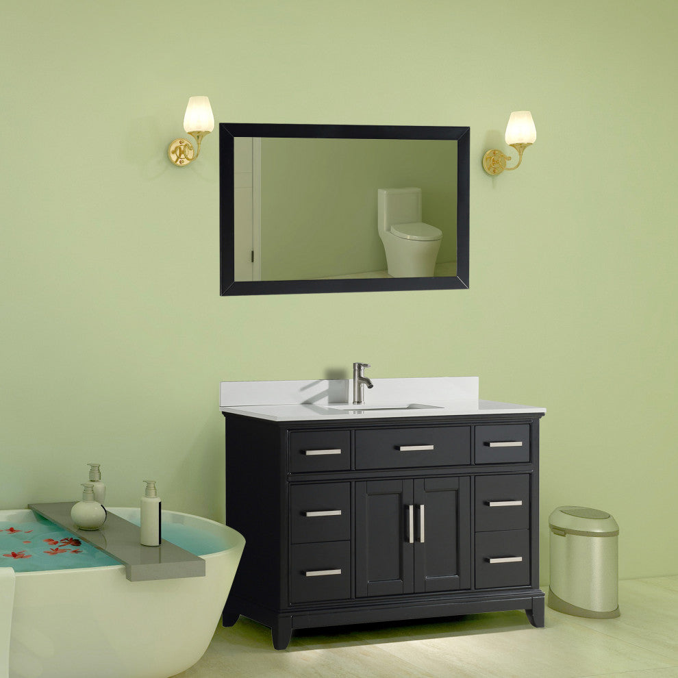 Bathroom Vanity Set With Engineered Marble Top, 48"