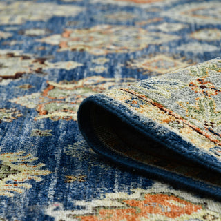 Milano Effy Area Rug, Blue, 8' x 10', Bordered
