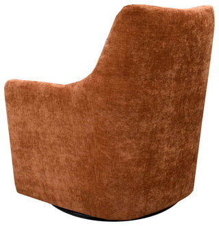 Lounge Upholstered Swivel Chair, Brick Chenille