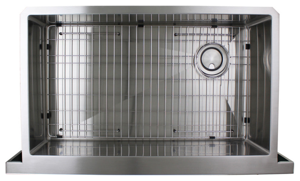 Transolid Diamond 36"x20" Single Bowl Farmhouse Kitchen Sink, Stainless
