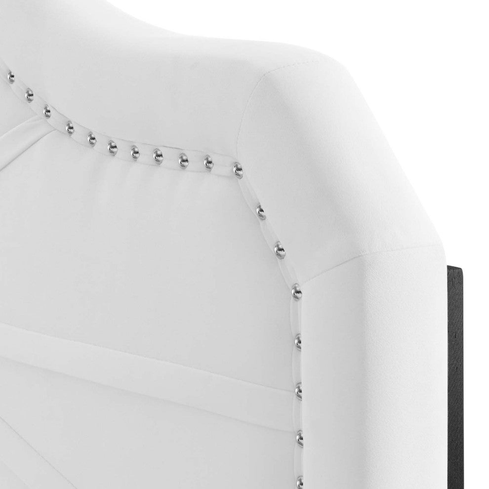 Headboard, King Size, Velvet, White, Modern Contemporary, Bedroom Master Suite