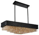 Medina 10 Light Drum Shade Chandelier With Black Finish