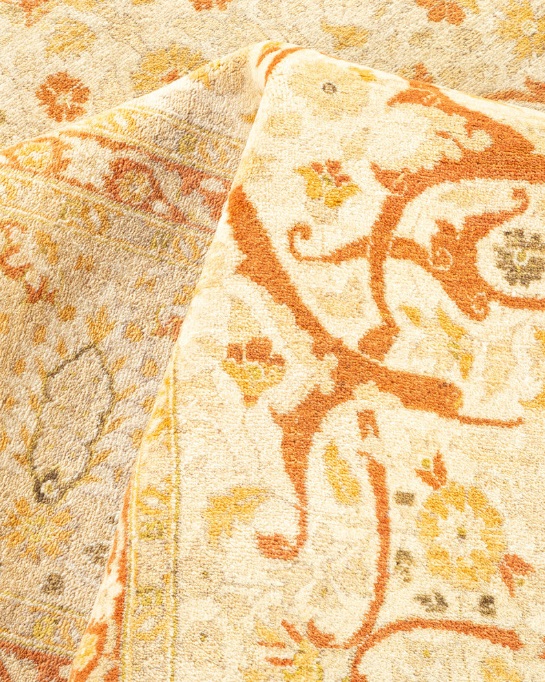 Angelina, One-of-a-Kind Hand-Knotted Area Rug Ivory, 8'2"x10'4"