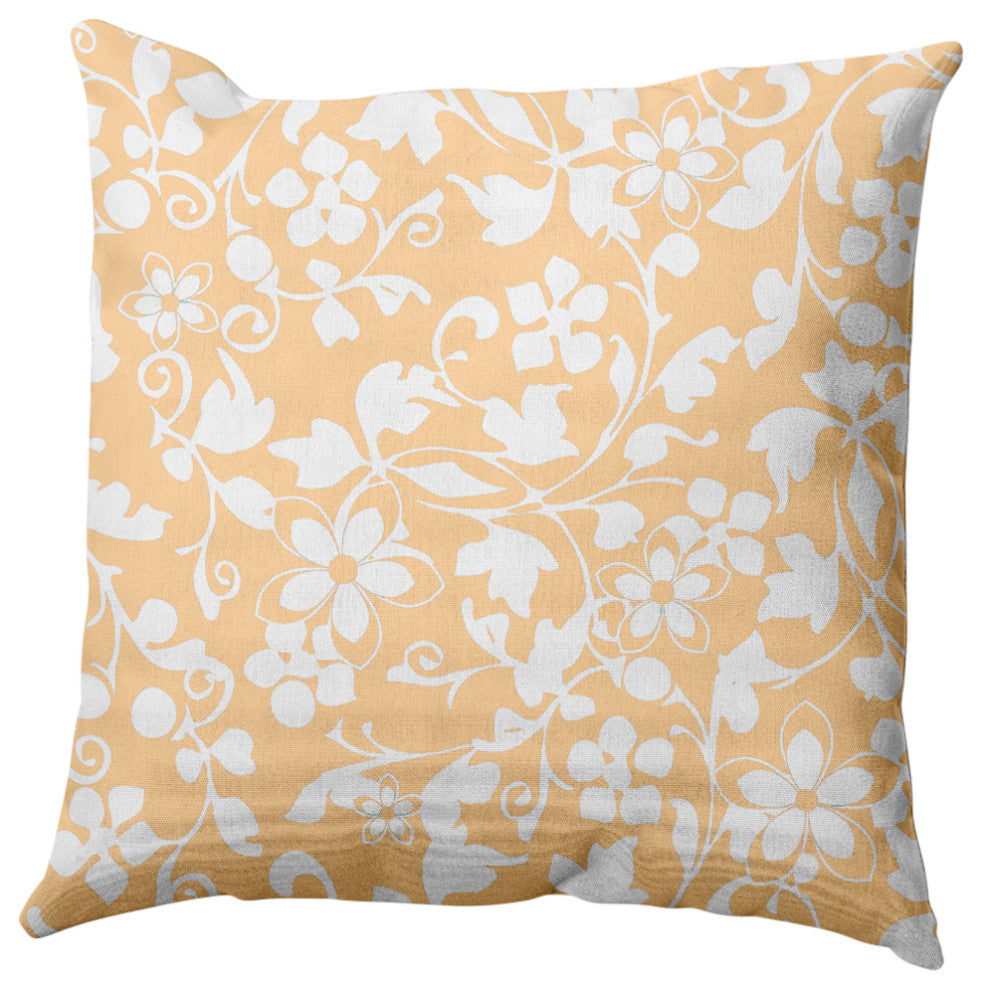 Evelyn Decorative Throw Pillow, Corn Yellow, 20"x20"