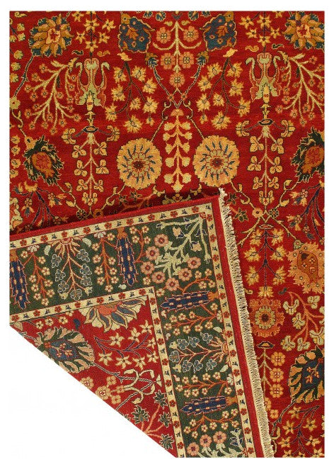 Fine Hand Knotted Indian Agra Rug 8'1''x10'2''