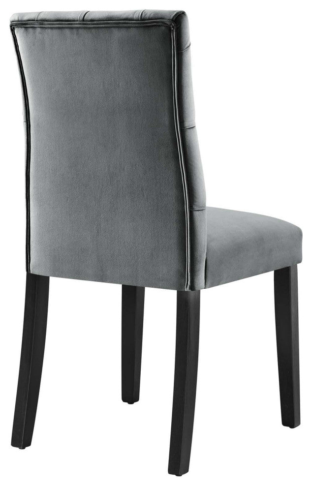 Duchess Performance Velvet Dining Chairs, Set of 2, Gray