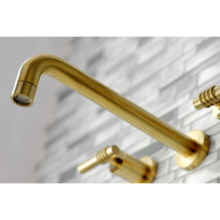 KS8027ML Two-Handle Wall Mount Tub Faucet, Brushed Brass