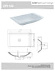 ADM Rectangular Countertop Sink, White, 23", Glossy White