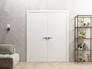 Interior Solid French Double Doors 84x80"