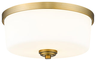 Zlite 220F3-HBR 3-Light Flush Mount, Etched White