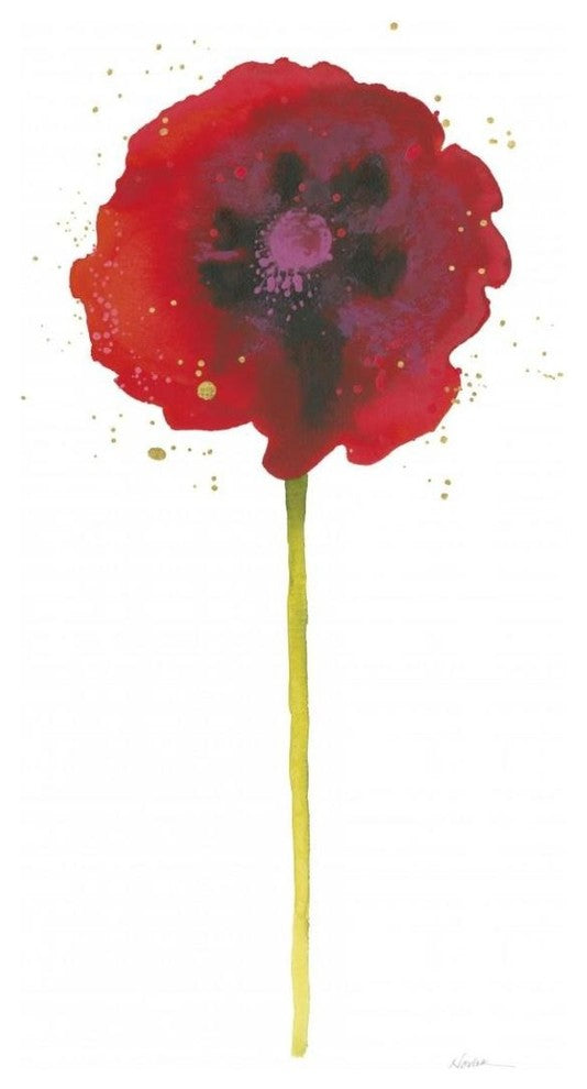"Splash II with Gold" Digital Paper Print by Shirley Novak, 26"x50"