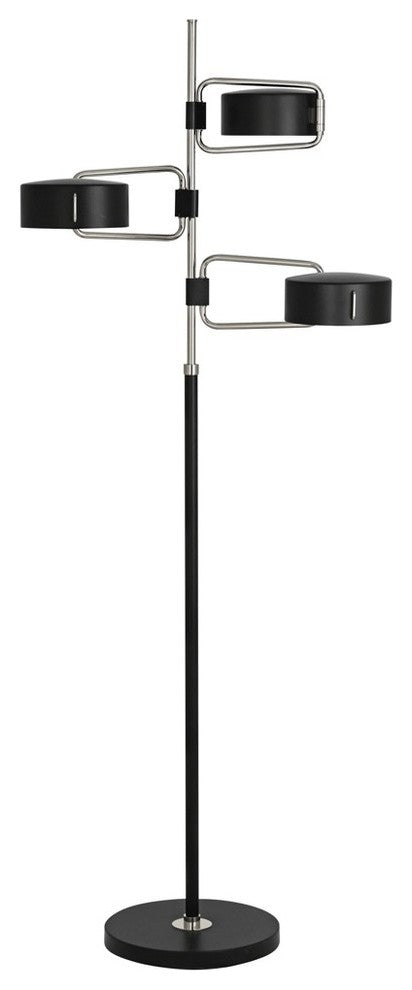 Robert Abbey S1550 Three Light Floor Lamp Simon Polished Nickel