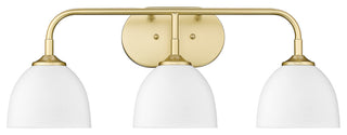 Zoey 3 Light Bath Vanity, Olympic Gold With White