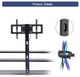 Universal Tempered Glass metal frame TV stand with 3 layer