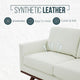 LeisureMod Chester Mid-Century 3-Seater Leather Modern Sofa, White