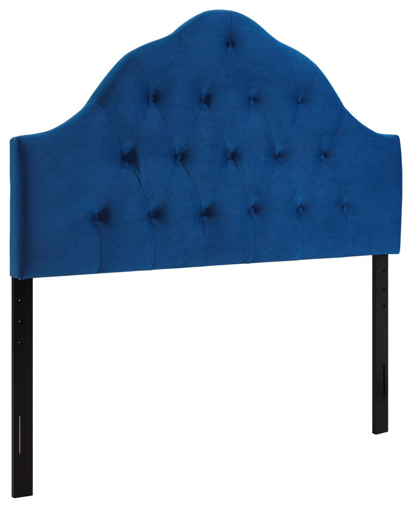 Sovereign Full Diamond Tufted Performance Velvet Headboard Navy