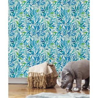 Watercolor Leaves Peel & Stick Wallpaper