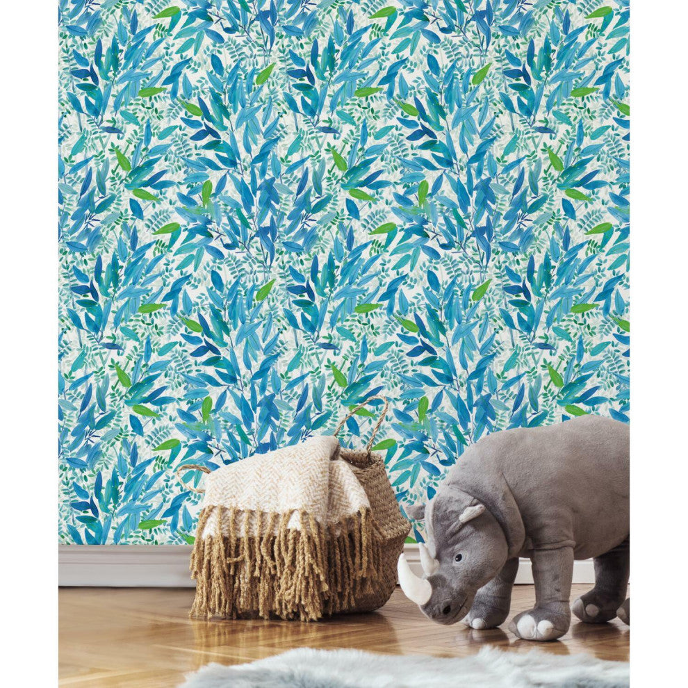 Watercolor Leaves Peel & Stick Wallpaper