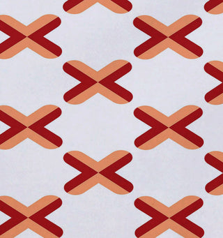 Criss Cross, Geometric Print Placemat, Coral