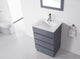 Bruno 24" Single Bathroom Vanity Set, Gray, Brushed Nickel Faucet