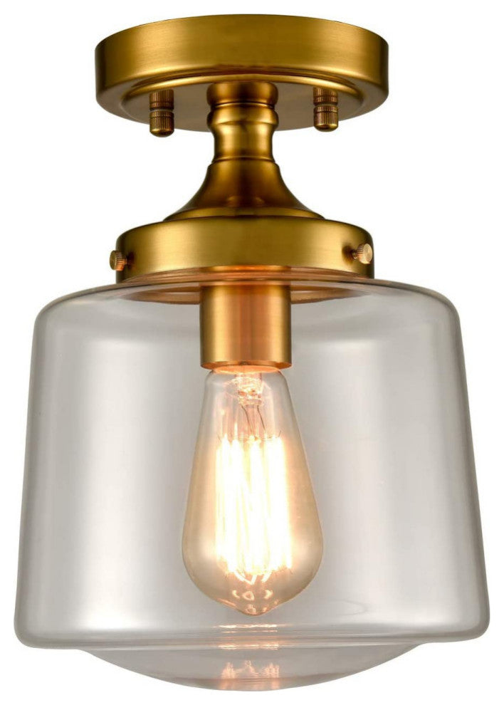 Modern Semi flush Ceiling Lighting fixture glass ceiling lighting with gold