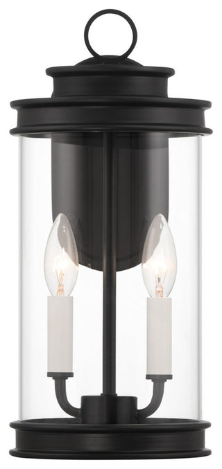 Englewood 2-Light Outdoor Wall Lantern, Matte Black