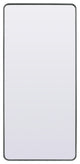 Soft Corner Metal Rectangle Full Length Mirror 32X72 Inch, Silver