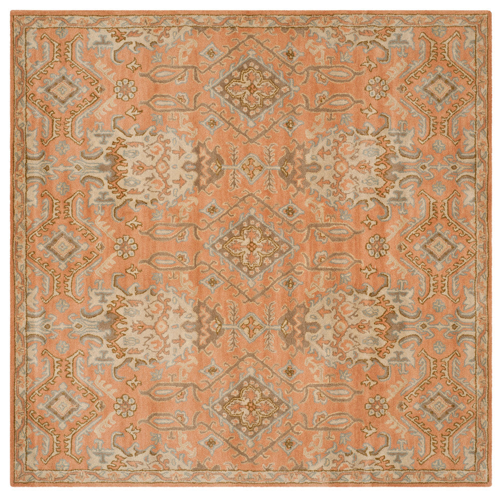 Safavieh Wyndham Collection, WYD203 Rug, Terracotta, 7' Square