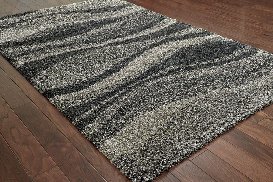 Oriental Weavers Henderson Grey/ Charcoal Abstract Indoor Area Rug 5'3"X7'6"