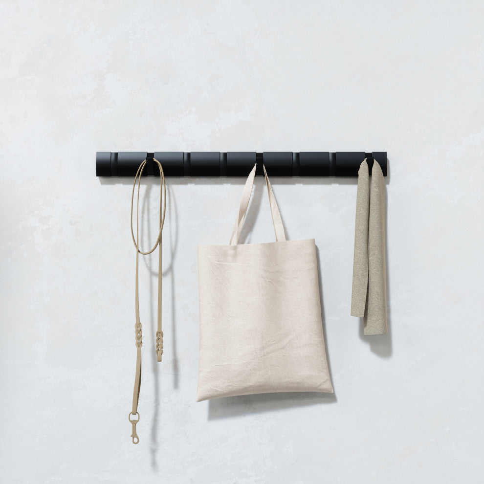 Umbra Flip Wall Mounted Coat Rack Black