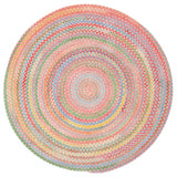 Baby's Breath Braided Round Rug, Pink 8'6"