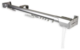 Heavy Duty Traverse Rod, Center Open, Silver, 30-48"