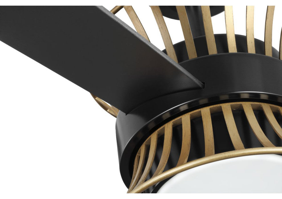 Bisbee Collection 55" 3-Blade Global Ceiling Fan, Matte Black