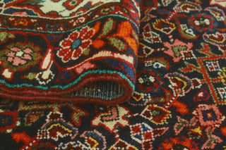 Fine Vintage Distressed Fadel Navy/Red Runner, 3'4 x 9'7