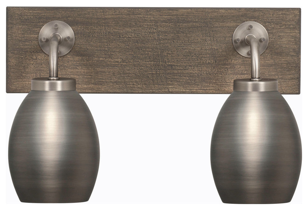 Oxbridge, Bath Bar, Graphite & Painted Distressed Metal, 5" Graphite Shades