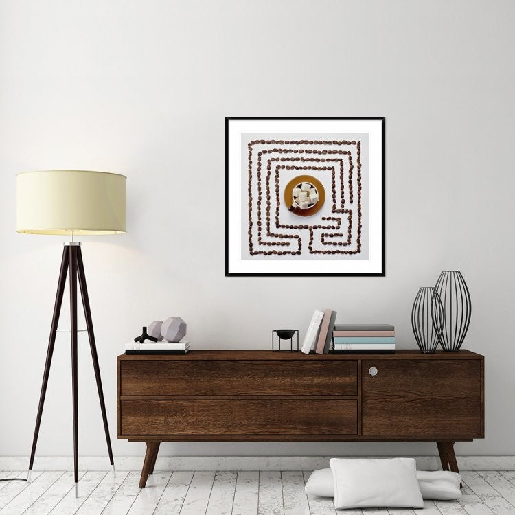 "Morning Coffee" Framed Digital Print by Dina Belenko, 38"x38"