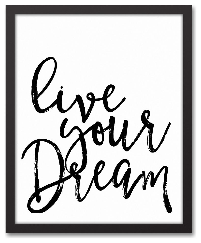 Live Your Dream 16x20 Black Framed Canvas