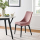 Side Dining Chair, Set of 2, Pink, Velvet, Modern, Cafe Bistro Hospitality
