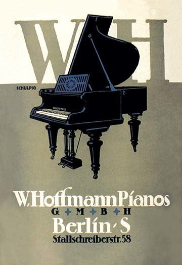 W. Hoffman Pianos - Berlin - Fine Art Giclee Print 24" x 36"
